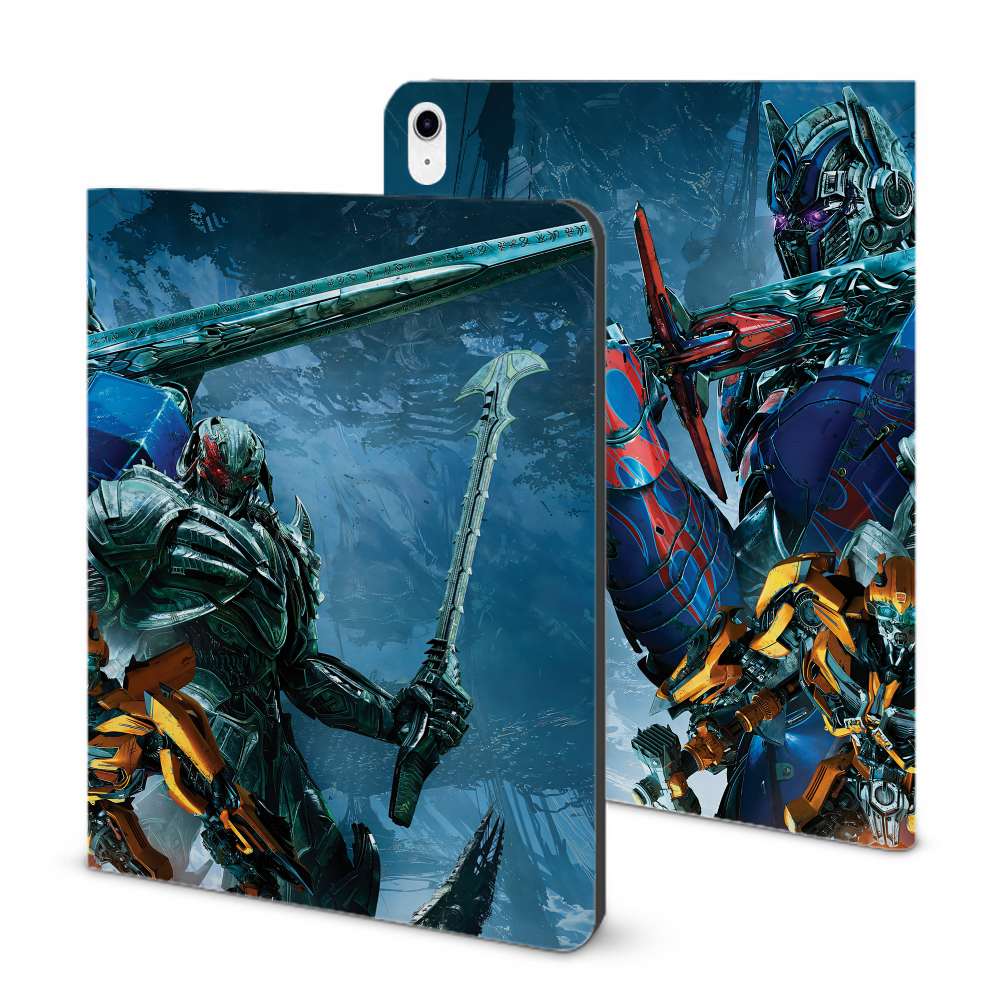 （画像用） Transformers トランスフォーマー IPad ケース ブック型 PUレザー TPU 耐衝撃 軽量 薄型 ペン収納なし 全面保護 IPad 各モデル対応